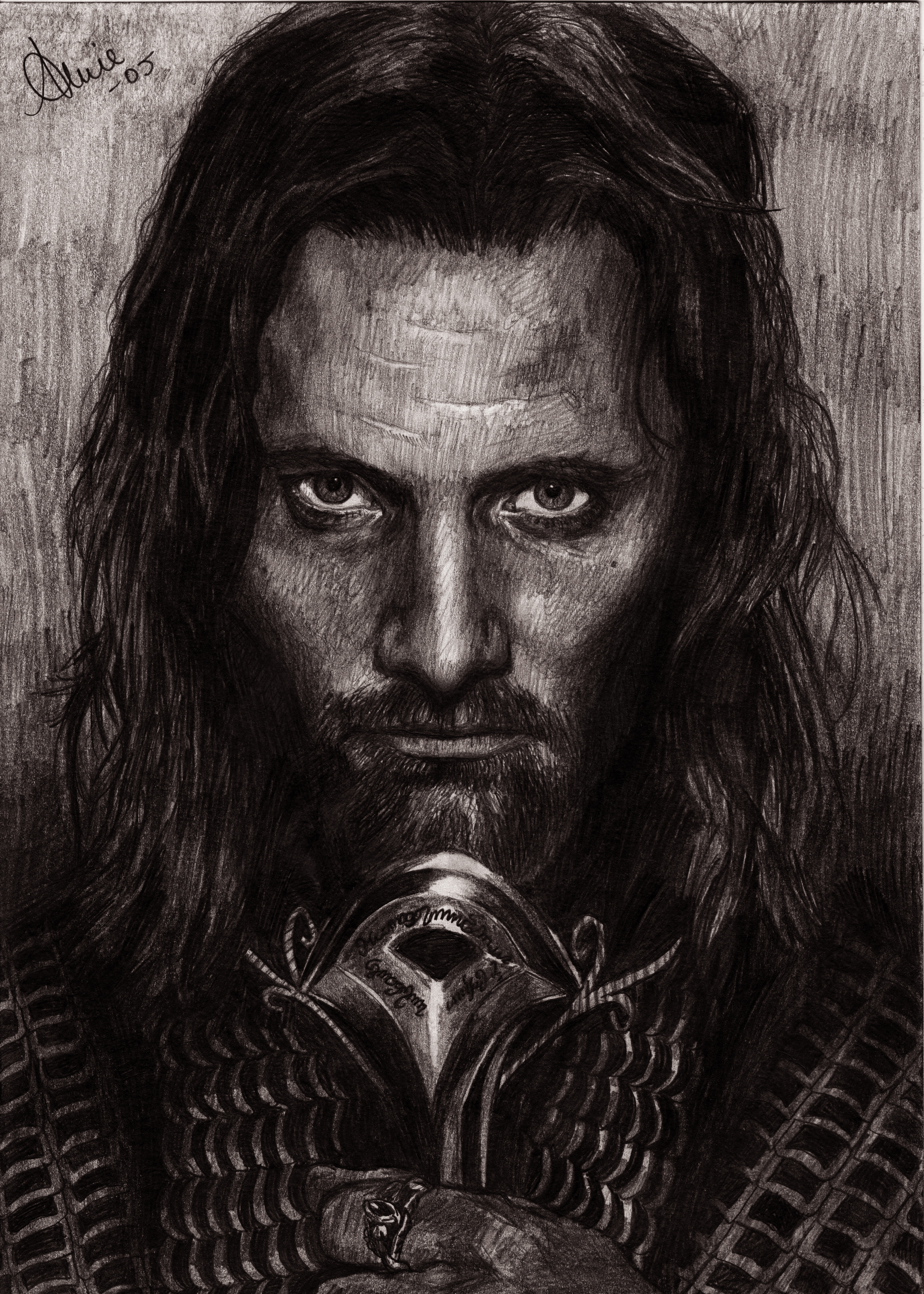 Aragorn - Lord of the Rings - Drawing Process @Katari — Steemit